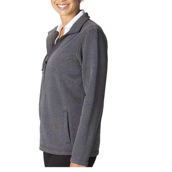 Edwards Womens Sweater Knit Jacket Steel Herringbone Size L (New) - Picture 3 of 9